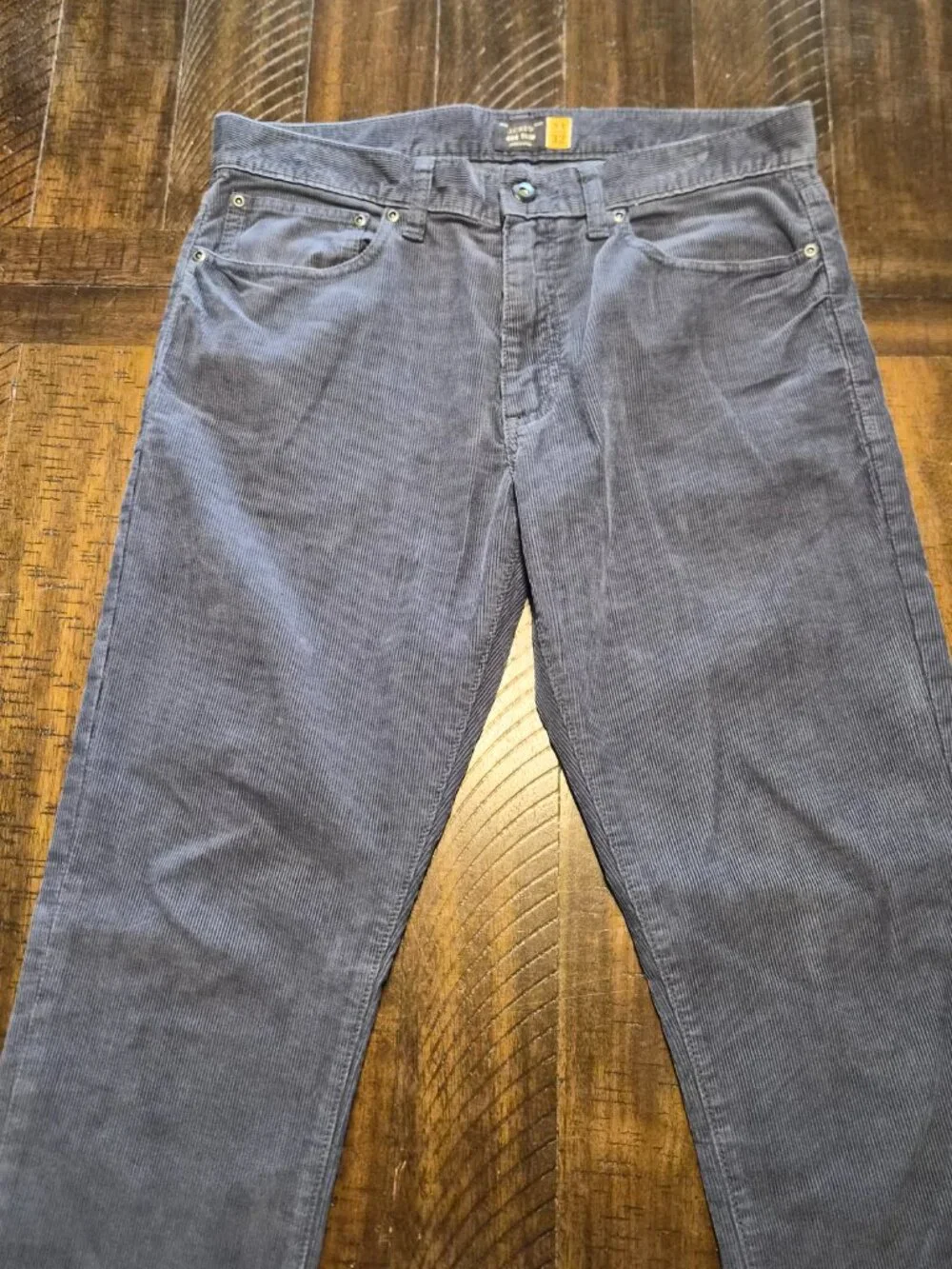 J Crew 484 Corduroy Pants Mens 31x32 Blue Slim Cotton Stretch Casual G487